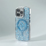 Glitter Foils Magnetic Wireless Charging Case for iPhone