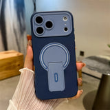 Luxury Fold Stand Holder Magnetic Matte Case for iPhone