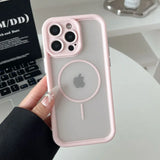 Luxury Frosted Transparent Magnetic Case For iPhone