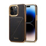 Magnetic Plating Shockproof Leather Card Holder Case For iPhone