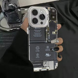 Mechanical style shockproof frosted phone case For iPhone