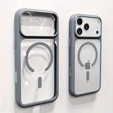 Transparent frosted magnetic case for iPhone