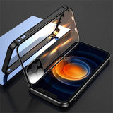 Double Sided HD Glass Metal Frame Case For iPhone