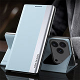 Luxury Plating Leather Flip Case For iPhone