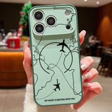 Airplane Route Pattern Magnetic Phone Case For iPhone
