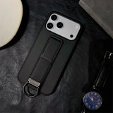Metal Ring Wrist Strap Bracket Phone Case For iPhone