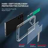 Clear Mobile Phone Case Metal Stand Case for Samsung