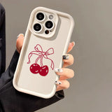 Red Cherry Soft Silicone Phone Case For iPhone
