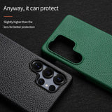 Natural Cowhide Leather Magnetic Case for Samsung