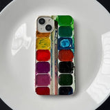 Creative INS Watercolor Palette Case for iPhone