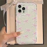 Cute Pink Heart Bow Phone Case for IPhone