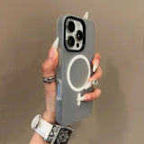 Luxury Candy Magnetic Wireless Charge Matte Phone Case For iPhone
