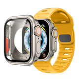 Silicone Band + Protective Case For Apple Watch