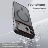 Luxury Matte Transparent Magnetic Case For iPhone