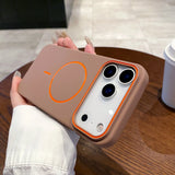 Luxury Magnetic Matte Soft Phone Case For  iPhone