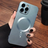 Magnetic Luxury Matte Soft Case For iPhone