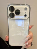 Luxury ice-Tempered Glass Plating Candy Armor Shockproof Case for iPhone