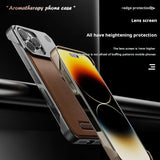 Business Aromatherapy Magnetic Leather Case for iPhone