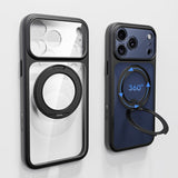 Magnetic 360°Rotation Stand Ring Holder Orange Case For iphone