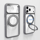 Magnetic 360°Rotation Stand Ring Holder Orange Case For iphone