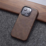Retro Crazy Horse Leather Magnetic Case For iPhone