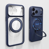 Magnetic 360°Rotation Stand Ring Holder Orange Case For iphone