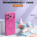 Magnetic Wrist Strap Liquid Silicone Phone Case For iPhone