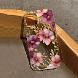 Pink Trumpet Flower Transparent Shockproof Soft TPU Phone Case For IPhone