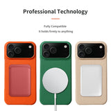 Natural Cowhide Leather Magnetic Case for iPhone