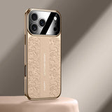 Luxurious Leather Back Electroplated Soft TPU Case For iPhone