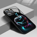 Fantasy Crystal For Apple Pattern Tempered Glass Case For iPhone