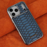 Luxury Fashion Snake-Patterned Leather Case For iPhone