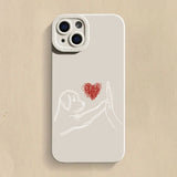 Cat Dog High Five Silicone Case For iPhone