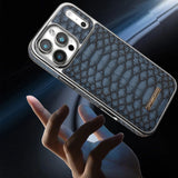 Luxury Fashion Snake-Patterned Leather Case For iPhone