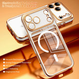 Luxury Plating Soft TPU Magnetic Case For iPhone
