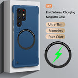 Luxury Ultra Slim Magnetic Frameless Solid Color Phone Case for Samsung