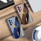 Wood grain Golden Horse Case for Samsung