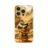 Luxury Crystal For Apple Pattern Metallic Paint Glass Case For iPhone