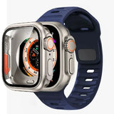 Silicone Band + Protective Case For Apple Watch