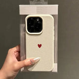 Simple Red Love Heart Soft TPU Phone Case For iPhone