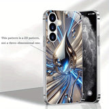 Blue Silver Fluid Drop Electroplated Silver Case For Samsung Galaxy S26