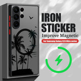 Coconut Palm Pattern Magnetic Case For Samsung Galaxy