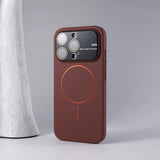 Luxury Slim Matte Large Window Case for iPhone