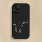Cat Dog High Five Silicone Case For iPhone