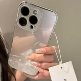 Luxury ice-Tempered Glass Plating Candy Armor Shockproof Case for iPhone