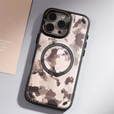 Camouflage Magnetic Lens invisible bracket Case for iPhone
