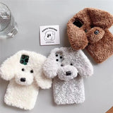 3D Teddy Dog Fluffy Phone Soft Case for IPhone