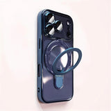 Luxury Plating Magnetic Bracket Phone Case For iPhone