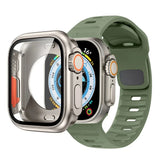 Silicone Band + Protective Case For Apple Watch