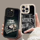 Time is Money Printed Soft Case For iPhone